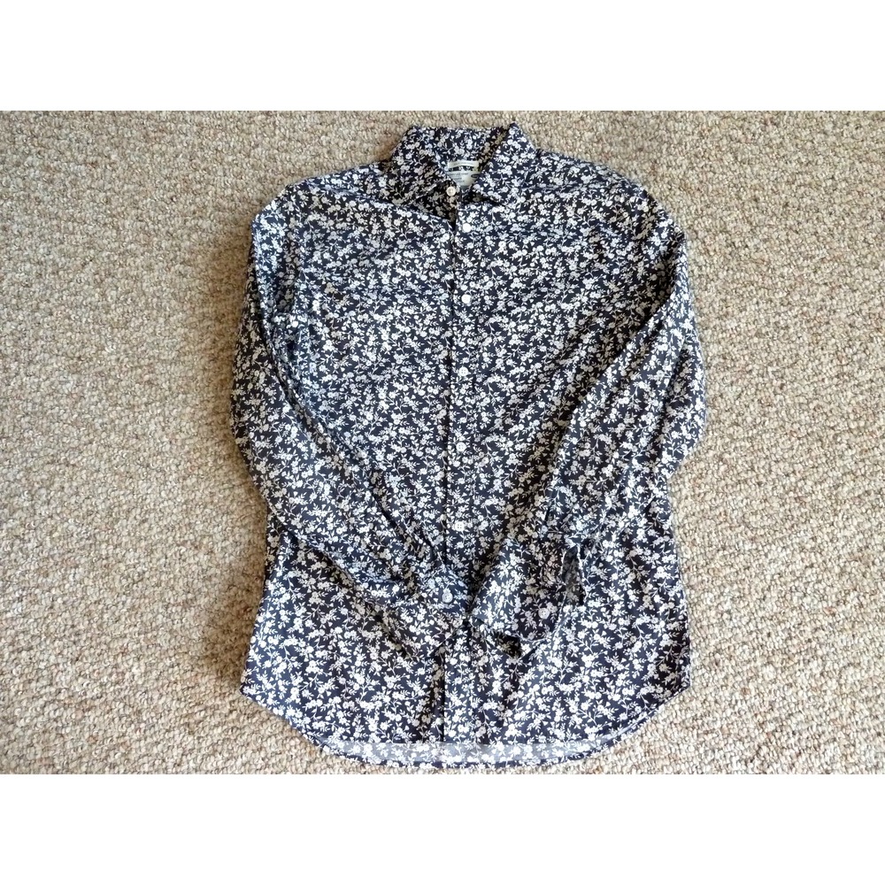 MEN'S OLD NAVY SIGNATURE SHIRT Sz Med. Slim Fit Floral Button Up Long Sleeve - Picture 3 of 5